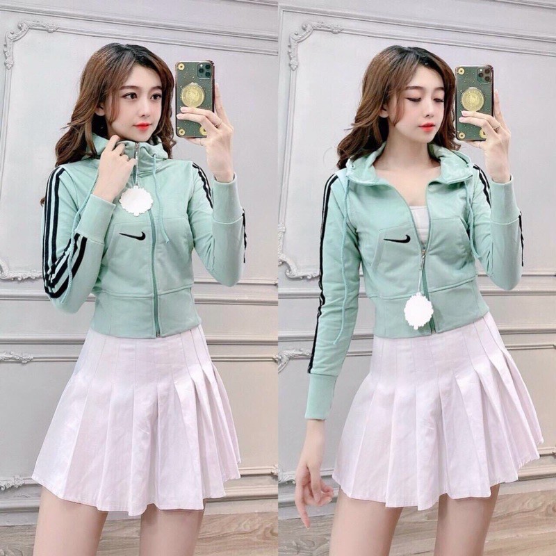Áo khoác lửng Cton thời trang, áo khoác nữ