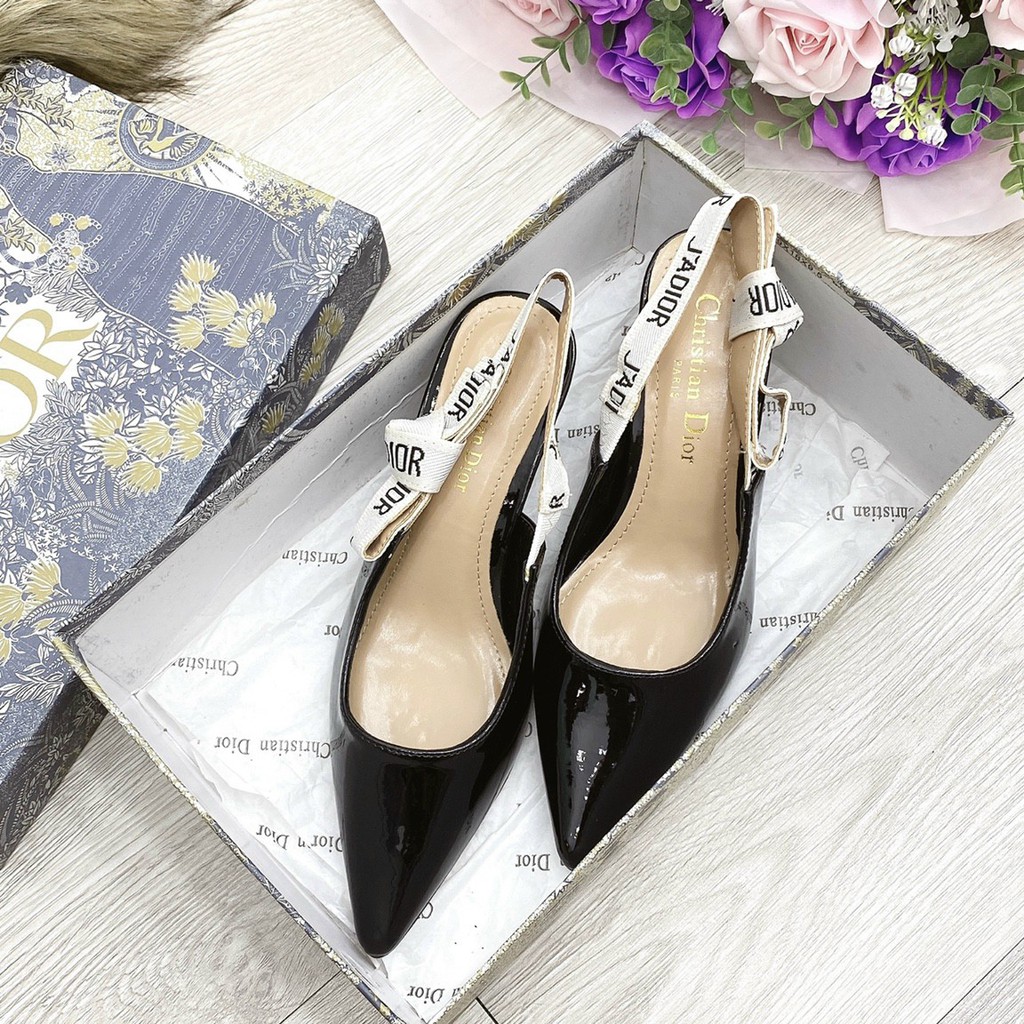 Sandal cao gót chất bóng về gót nhũ 3p TT fullbox