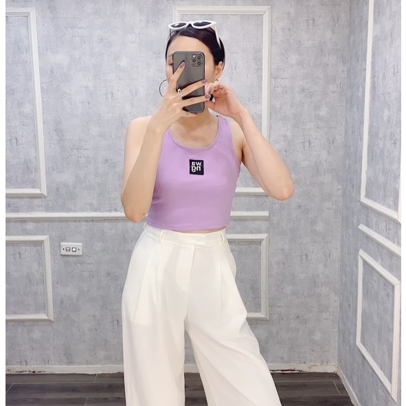 [Mã FAMAYWA giảm 10K đơn 50K] Áo Croptop cọc tay TS thêu wang | BigBuy360 - bigbuy360.vn