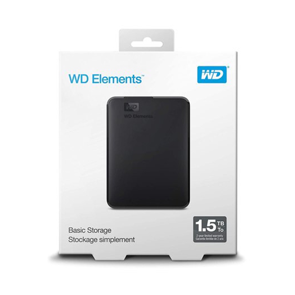 Ổ cứng di động Western Digital Elements 1.5TB WDBU6Y0015BBK-WESN - Bảo hành 2 năm tại WD Việt Nam