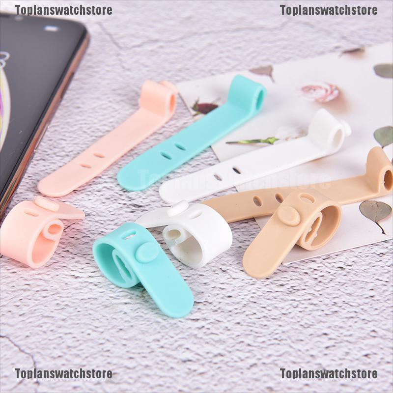 Bộ 4 Kẹp Quấn Dây Cáp Bằng Silicone Tiện Dụng Mang Theo Du Lịch