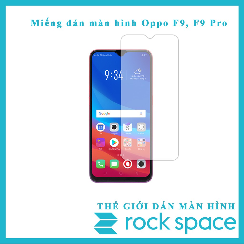 Miếng dán màn hình Oppo F9, F9 Pro - Chính hãng Rock Space