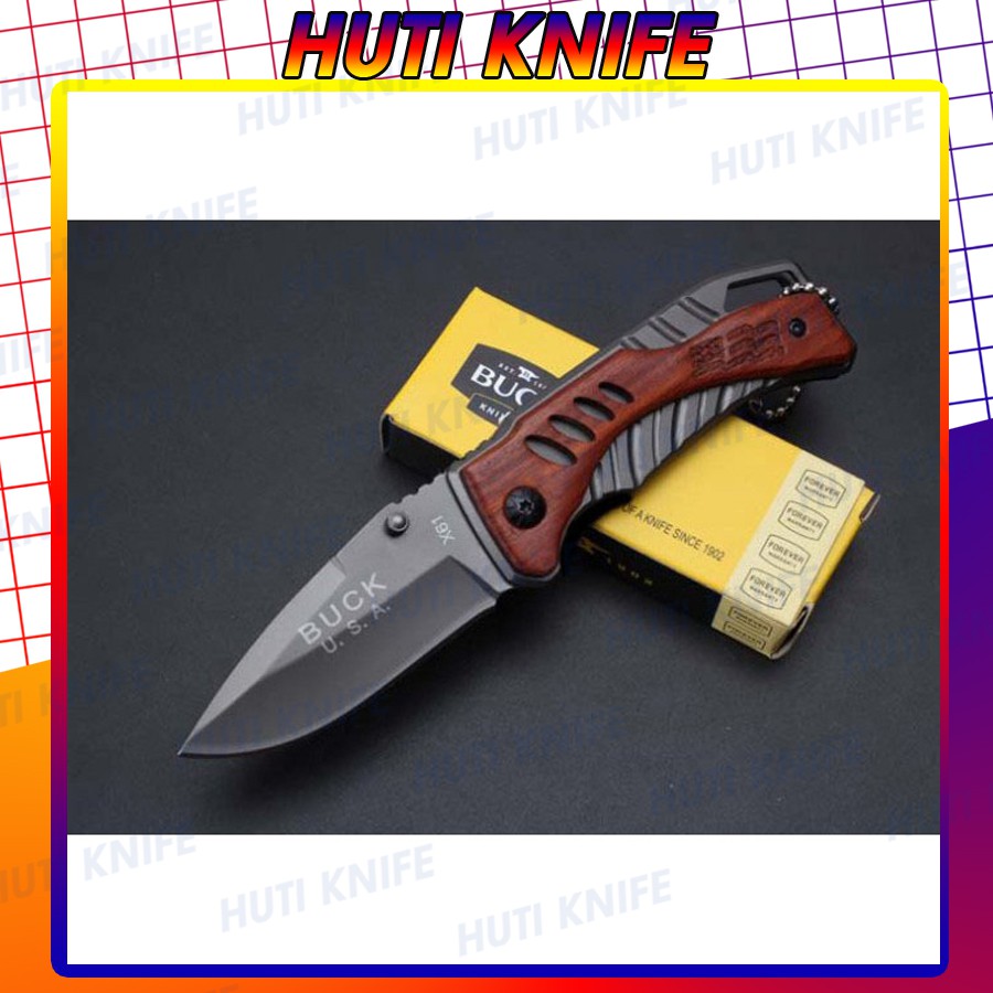 Dao phượt gấp gọn mini nhỏ gọn cao cấp có móc khóa HUTI KNIFE Buck X61