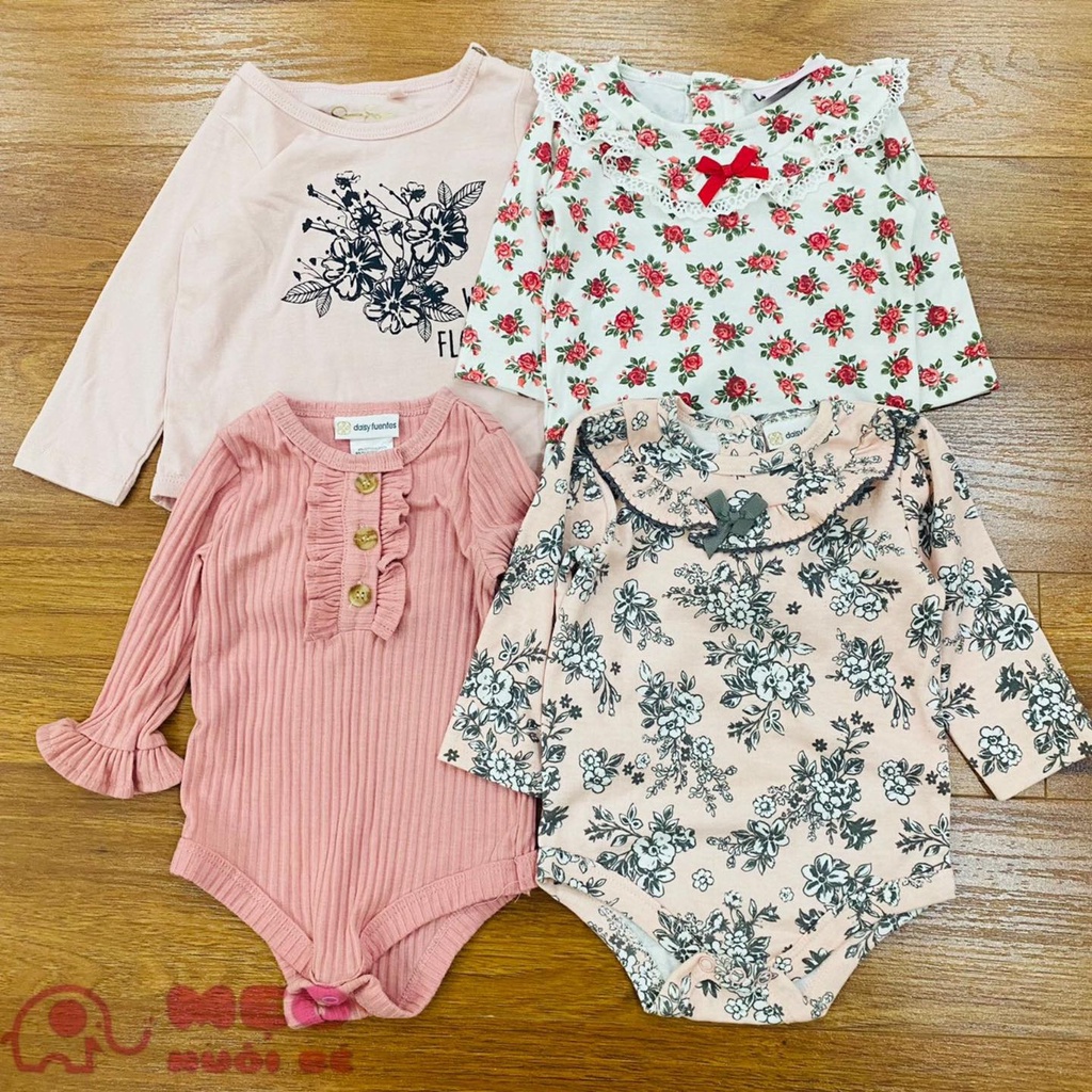 Body chip đóng bỉm dài tay bánh bèo điệu đà cho bé gái