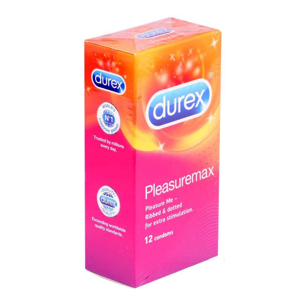 Bao Cao Su DUREX PLEASUREMAX - 56mm Gân Gai Kéo Dài Cuộc Yêu - Hộp 12c