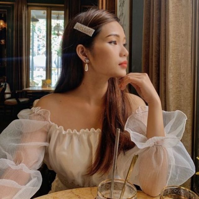 Áo croptop bẹt vai công chúa -tiểu thư Siêu Xinh ( Y HÌNH 100%) | BigBuy360 - bigbuy360.vn