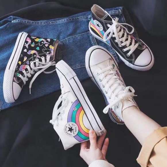 Giày Cao Cổ Má Cầu Vồng