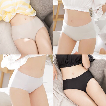 COMBO 5 Quần Lót Nữ Đúc Su Đựng Túi Zip Thun Lạnh Cao Cấp Không Đường May Mềm Mại Kháng Khuẩn - Sét 5q Mã Mu Jj Lụa