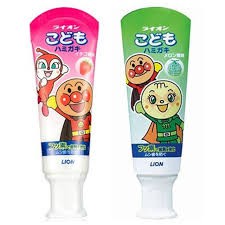 LION-Kem đánh răng tạo bọt cho bé, hàng Nội địa Nhật Bản hương dưa lưới/dâu, An toàn cho bé, mùi thơm dễ sử dụng