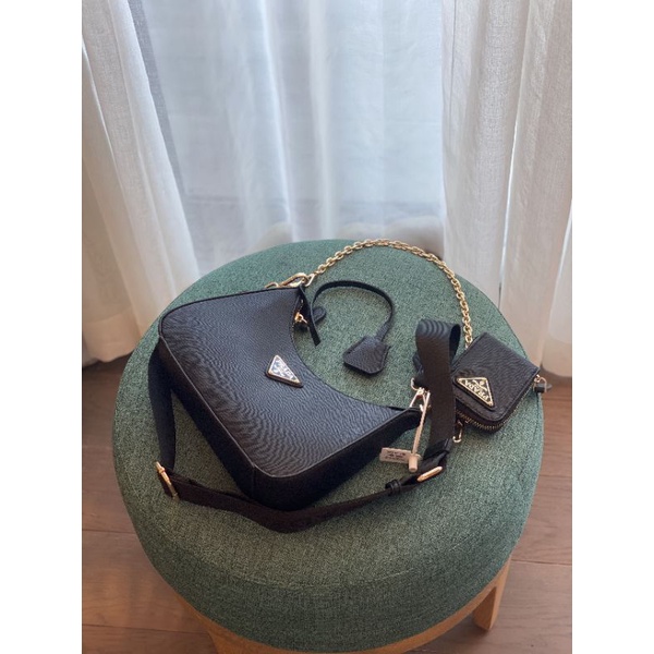 Túi đeo chéo nữ Pra.da size 22cm da xước phom cứng cáp chuẩn hịn fullbox siêu xinh