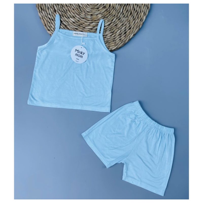 Bộ 2 dây thun lạnh bò sữa Minky Mom cho bé gái từ 7-19kg