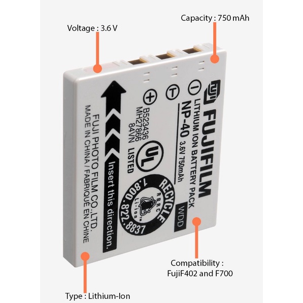 Pin thay thế pin máy ảnh Fujifilm NP-40