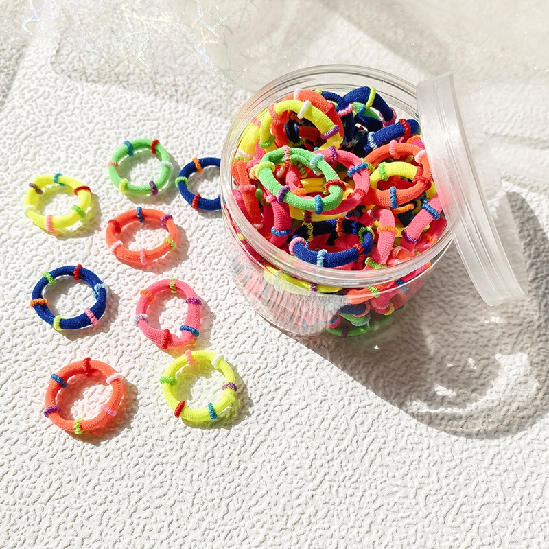 Dây Buộc Tóc Cao Su Co Giãn Tốt Màu Sắc Thời Trang Hàn Quốc Cho Nữ