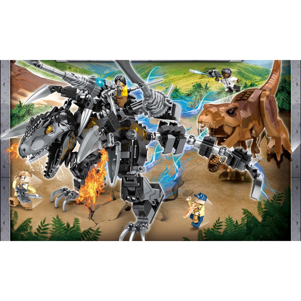 Lắp Ráp xếp hình Lego Jurassic World Dinosaur 98012 : KHỦNG LONG BẠO CHÚA T REX  511+ mảnh