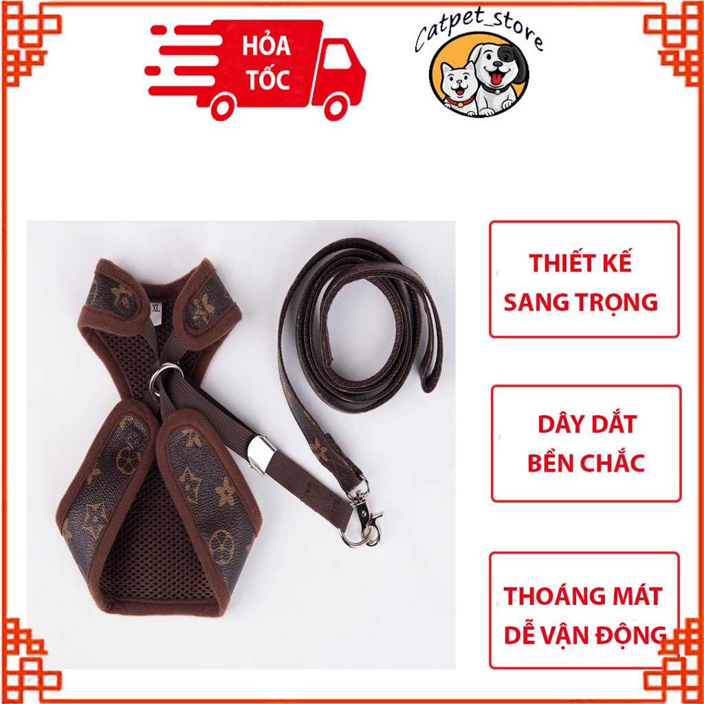 Yếm dắt chó mèo đi dạo, yếm dắt thú cưng cao cấp