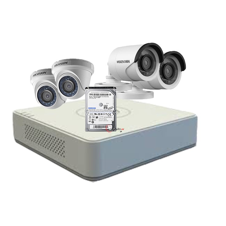 Trọn Bộ 4 Camera Quan Sát Hikvision 2.0 megapixel Full HD 1080P | BigBuy360 - bigbuy360.vn