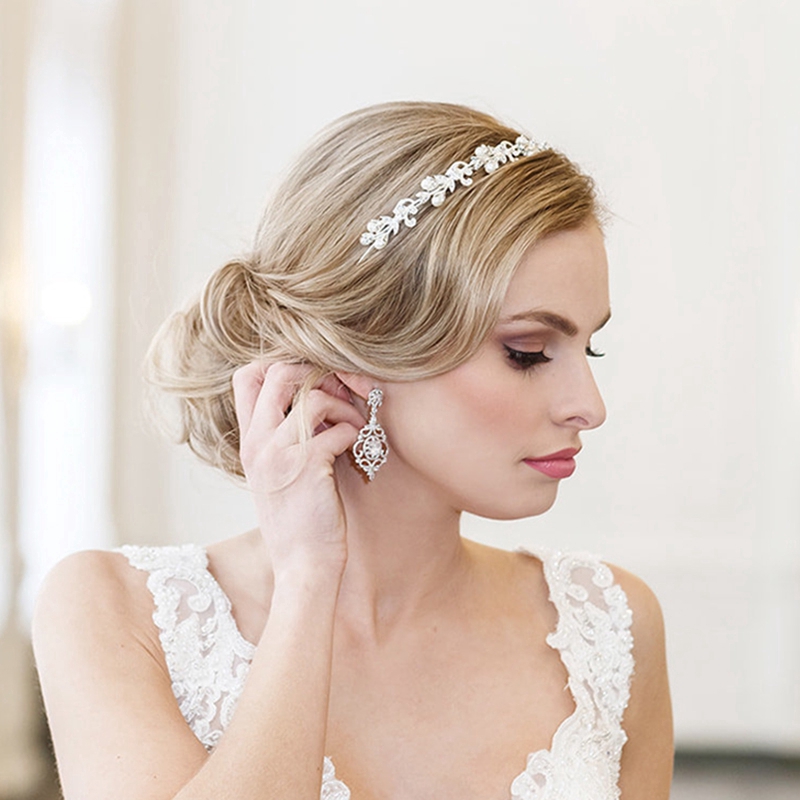 Băng Đô Vương Miện Đính Hoa Và Ngọc Trai