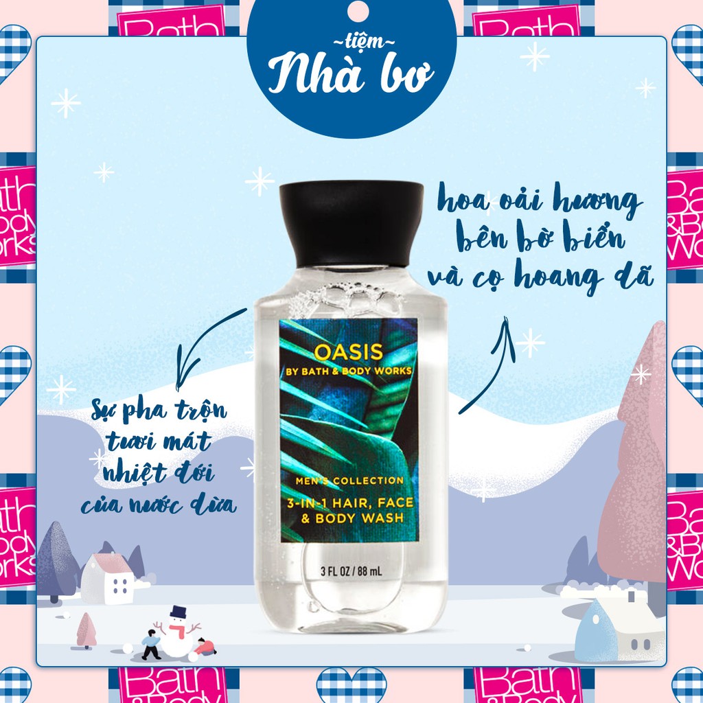 [Hàng USA] Sữa tắm dưỡng ẩm làn da Bath and Body Works Travel Size