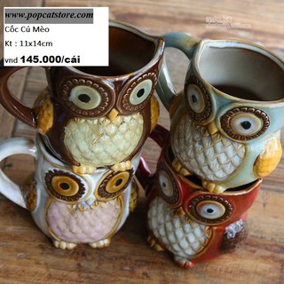 Cốc Con Cú Gốm Sứ