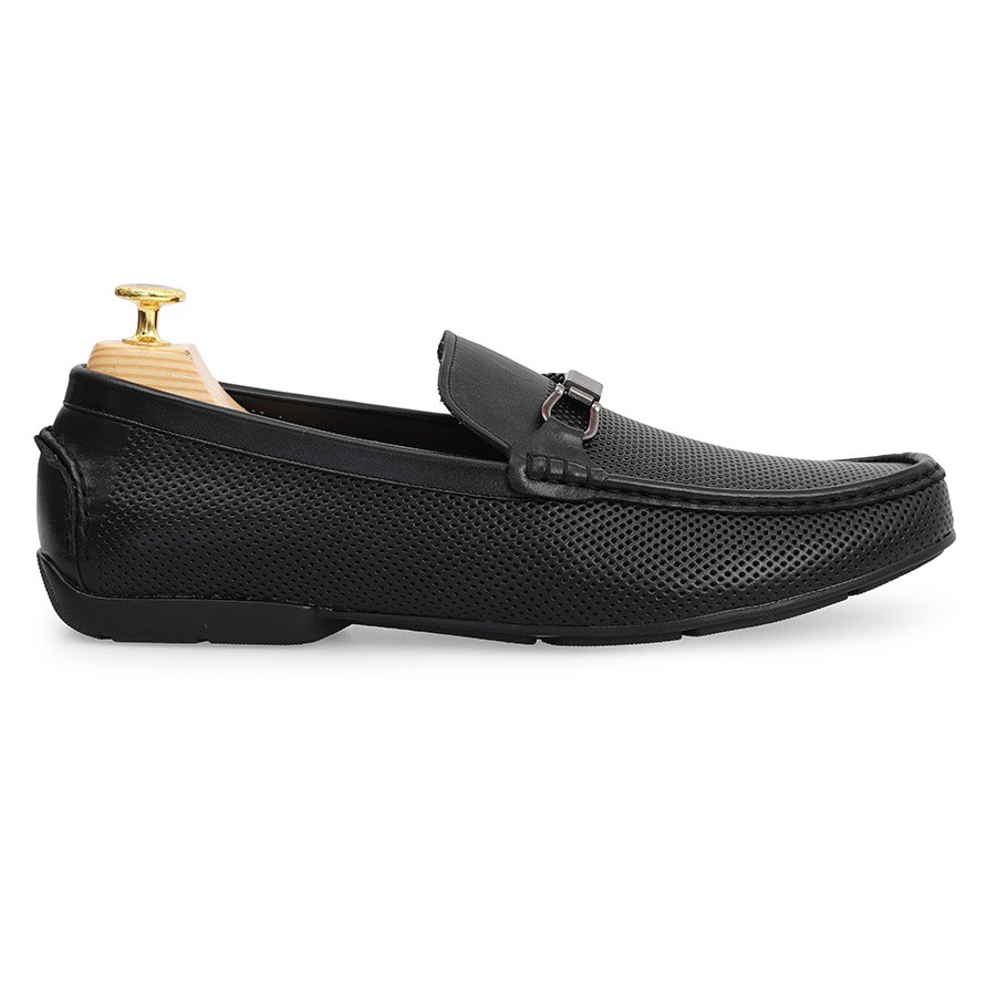 Giày Da Nam LAFORCE Bit Loafer Họa Tiết Đục Lỗ GNLA20-1-D Tặng Tất UNIQLO Cao Cấp