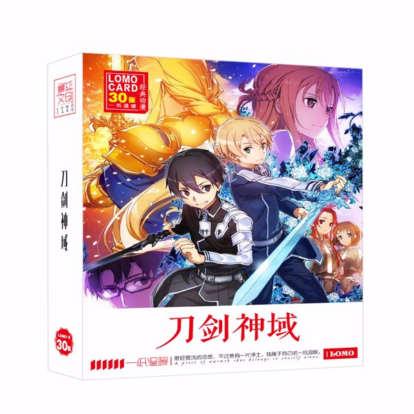 Lomo Sword art online 30 tấm bộ ảnh, thẻ hình anime chibi quà tặng độc đáo