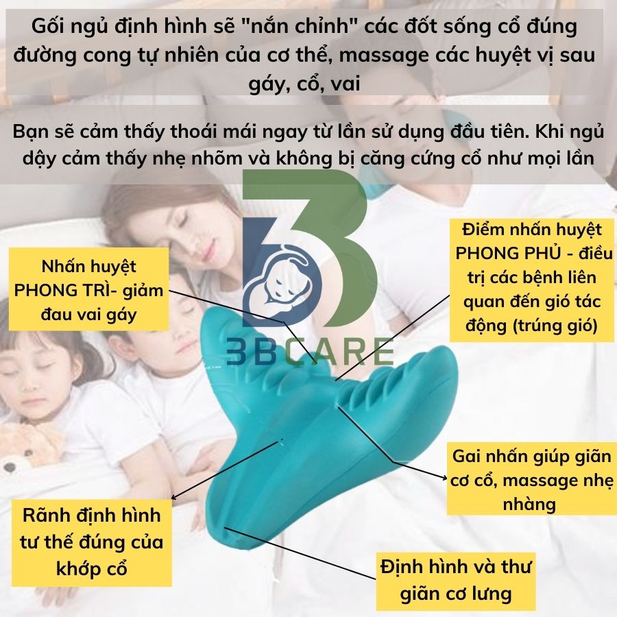 Gối chống đau mỏi vai gáy AKITA 2022 K25 phòng và hỗ trợ nắn chỉnh các đốt sống cổ - Shop 3Bcare