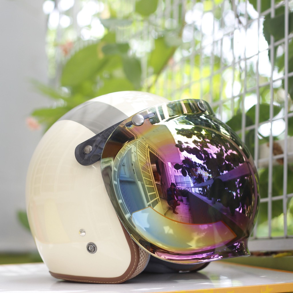 Kính bubble sol gắn nón 3/4, fullface - kính thay mũ bảo hiểm