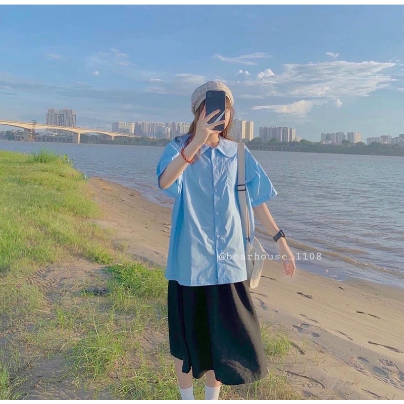 Sơ mi tay cộc cổ sen style Thái Len | BigBuy360 - bigbuy360.vn