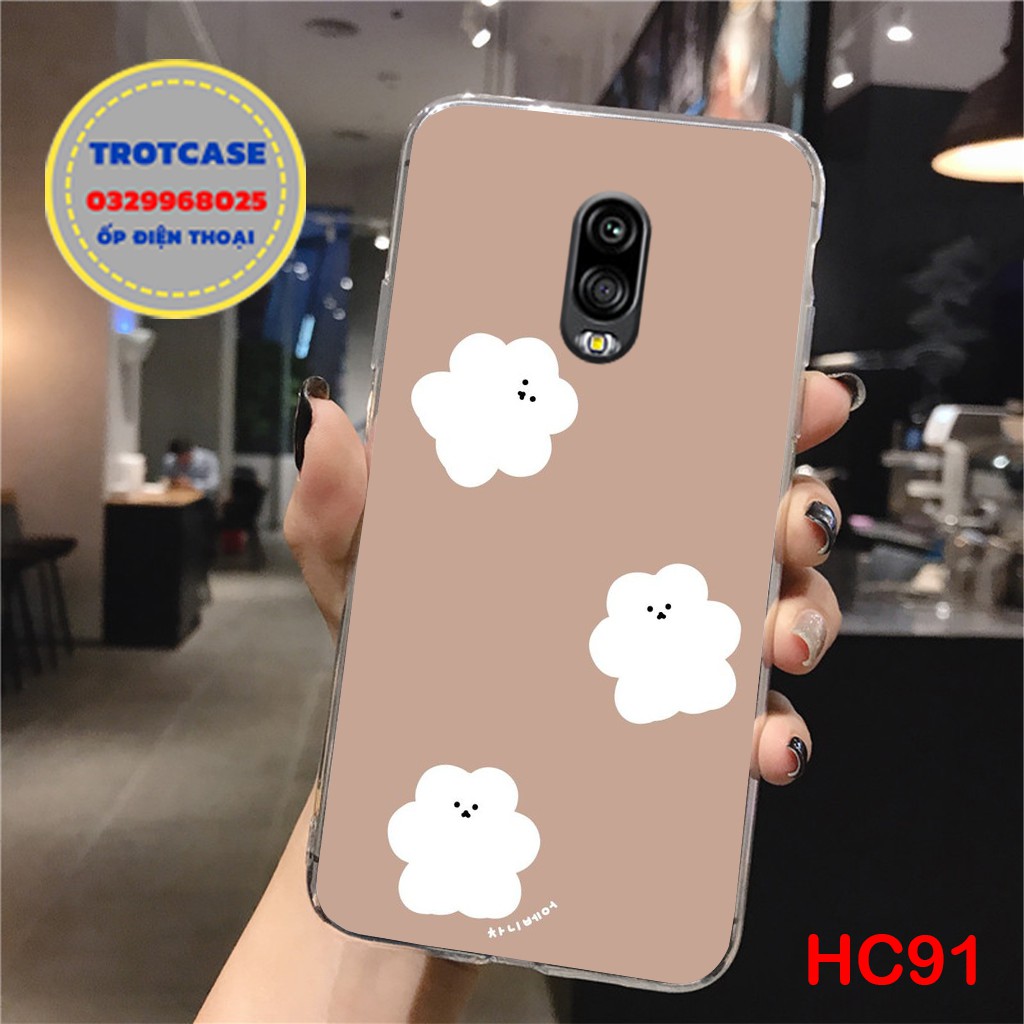 Ốp lưng điện thoại Samsung J7 Plus / J7 Pro - ốp dẻo in hình thỏ hồng và webear tương tư đẹp