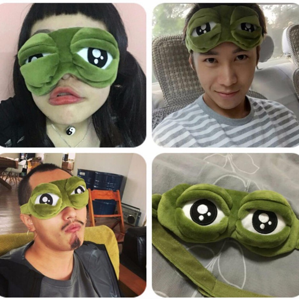 (Hàng Mới Về) Mặt Nạ Mắt Hình Ếch 3d Vui Nhộn