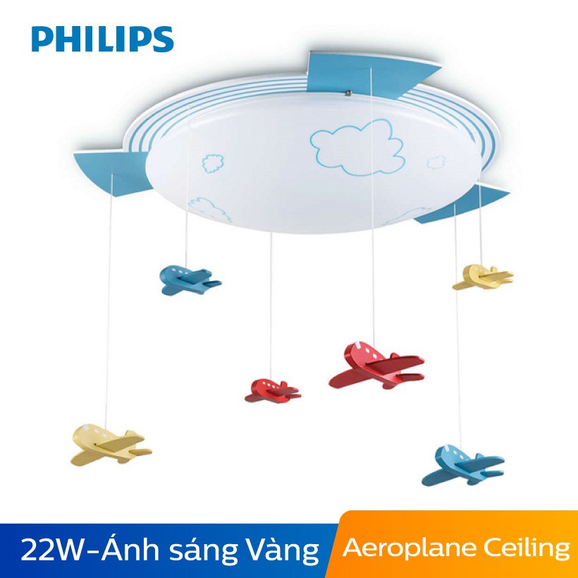 Đèn trần phòng trẻ em Philips LED Aeroplane 77501 22W