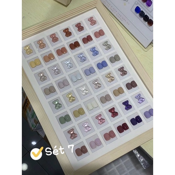 set sơn gel 24  chai very good nails tặng kèm bảng màu