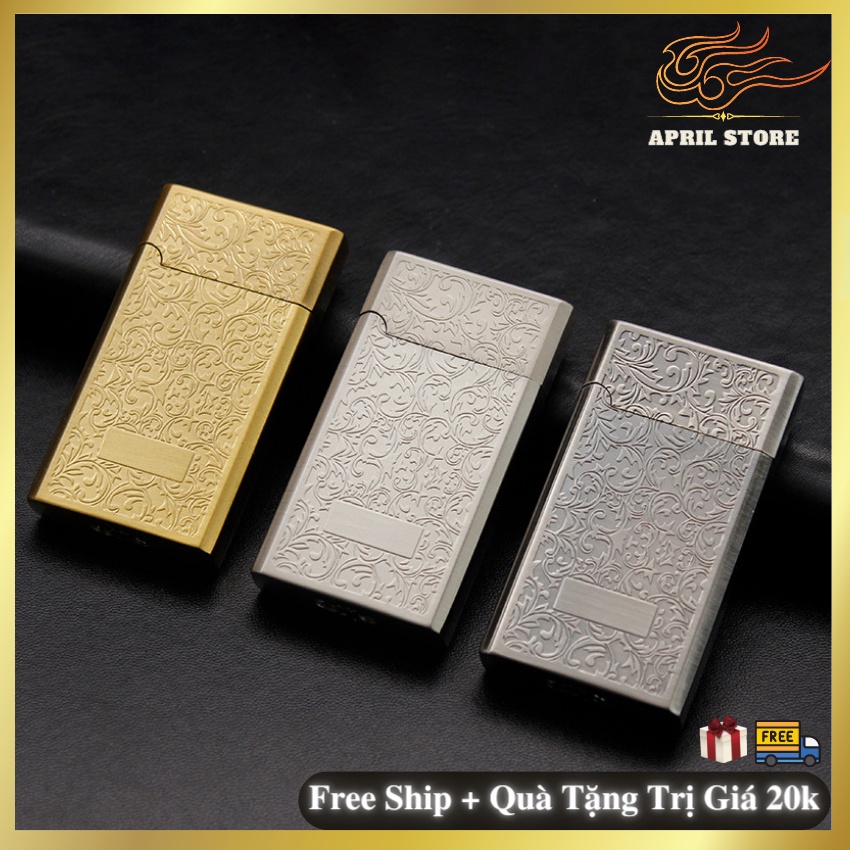 ๖ật lนค-๑นẹt khè Kim Loại BD235-1 Xài Ga,Dạng Khè Chống Gió Khắc Hoa Văn 2 Mặt Tiếng Kêu Chất Ngất (nhiều màu)