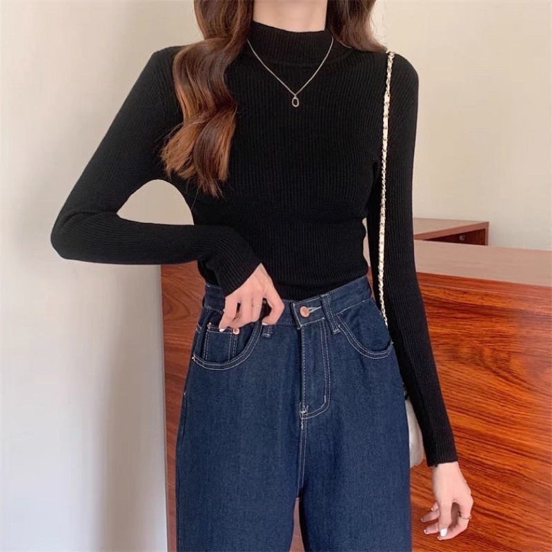 Xả Kho ! Áo len tăm cổ 3 phân siêu đẹp