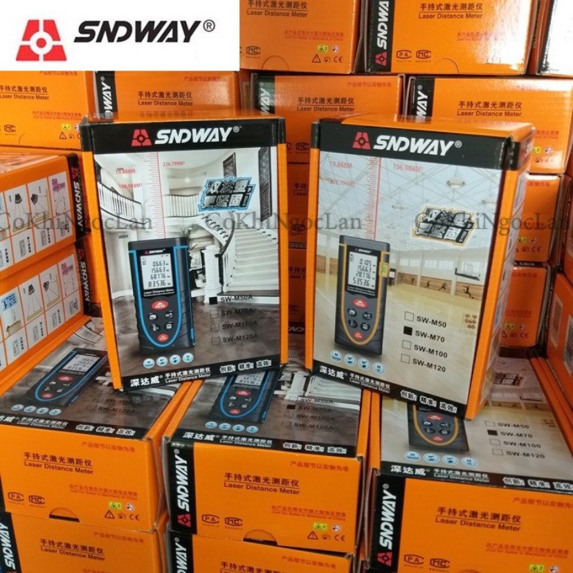 Máy Đo Khoảng Cách Bằng Tia Laser SNDWAY 40M 50M 70M 100M "Độ Chính Xác Cao, Dễ Sử Dụng"