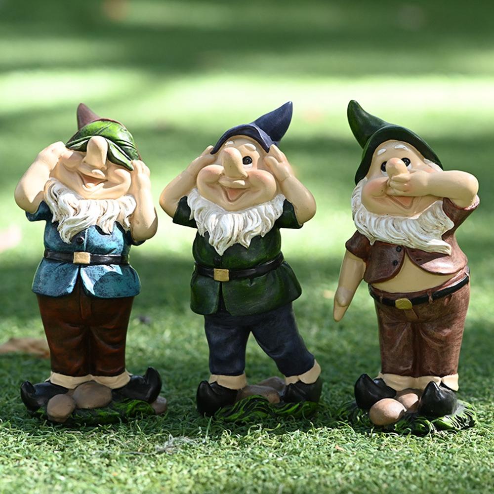 Mô Hình Chậu Hoa Gnomes Gnome Bằng Nhựa Resin Vui Nhộn Trang Trí Tiểu Cảnh