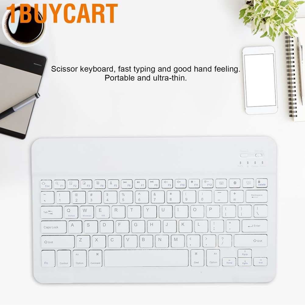 1buycart Bàn Phím Bluetooth Không Dây Siêu Mỏng 12.9 Inch Cho Máy Tính Bảng / Điện Thoại