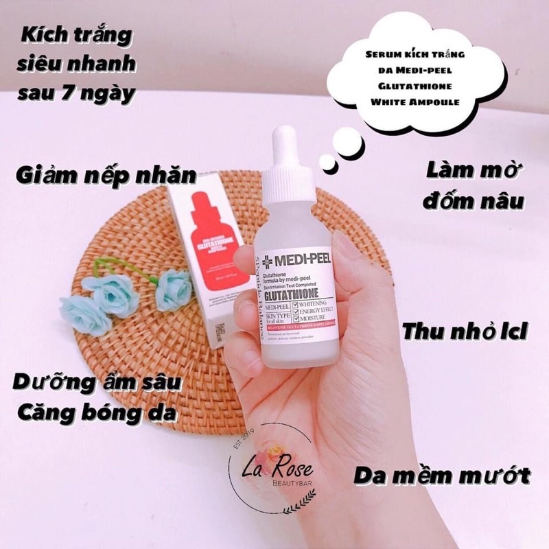 [Auth - Mới Nhất ] Trọn bộ Kem Dưỡng và Serum Truyền Trắng Medipeel Glutathione 600