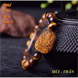[Hàng kiểm định] Vòng Tay Phật Bản Mệnh Đá Mắt Hổ-Vòng phong thủy Kin