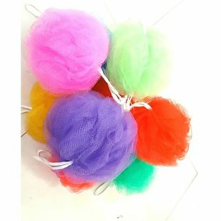 Bông tắm tròn lưới tròn, dài