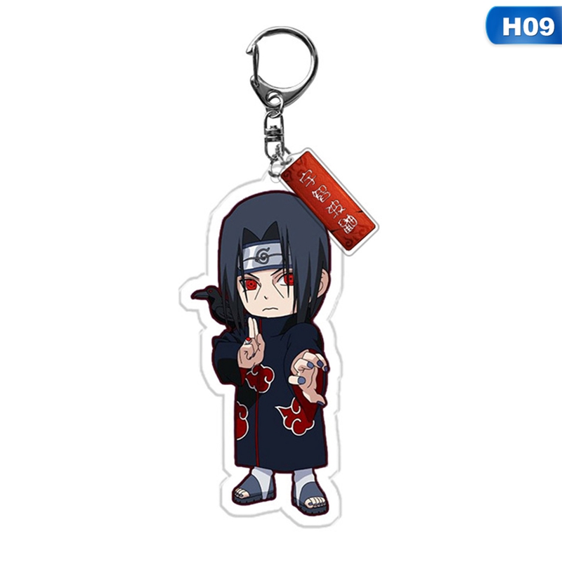 flowersqueen Móc chìa khóa hình nhân vật hoạt hình Naruto Uchiha Itachi dễ thương