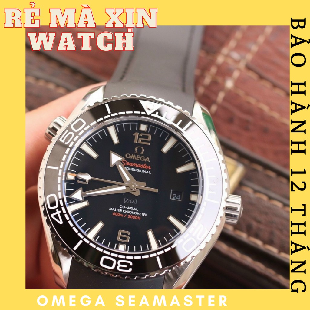 ĐỒNG HỒ NAM MEGA_SEAMASTER DÂY CAO SU, SIZE 42MM, MÁY CƠ[✨ 𝐎𝐌𝐄𝐆𝐀 𝐂𝐎̛ 𝐂𝐀𝐎 𝐂𝐀̂́𝐏✨]