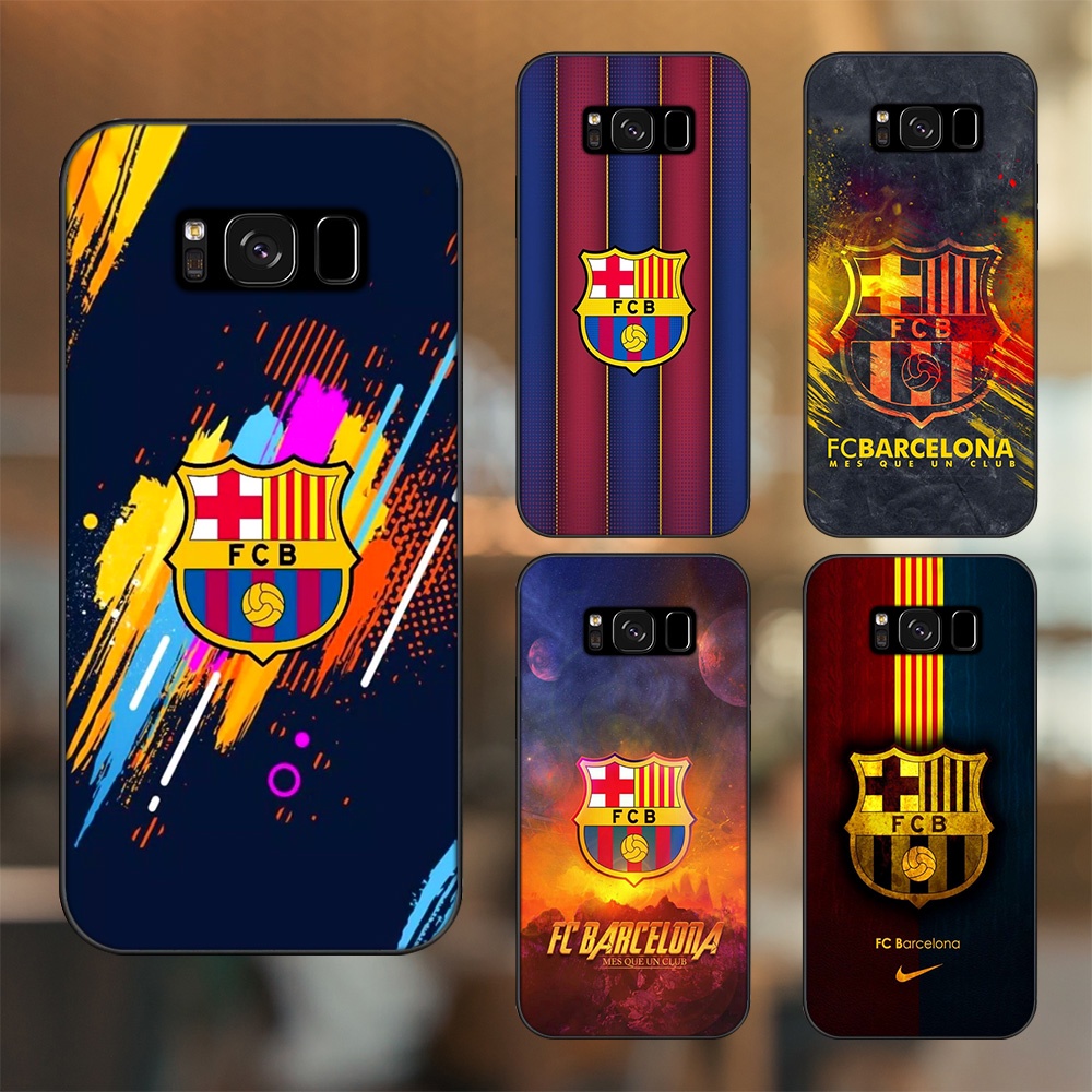 Ốp lưng Samsung S8, S8 Plus viền đen in hình Barcelona Barca