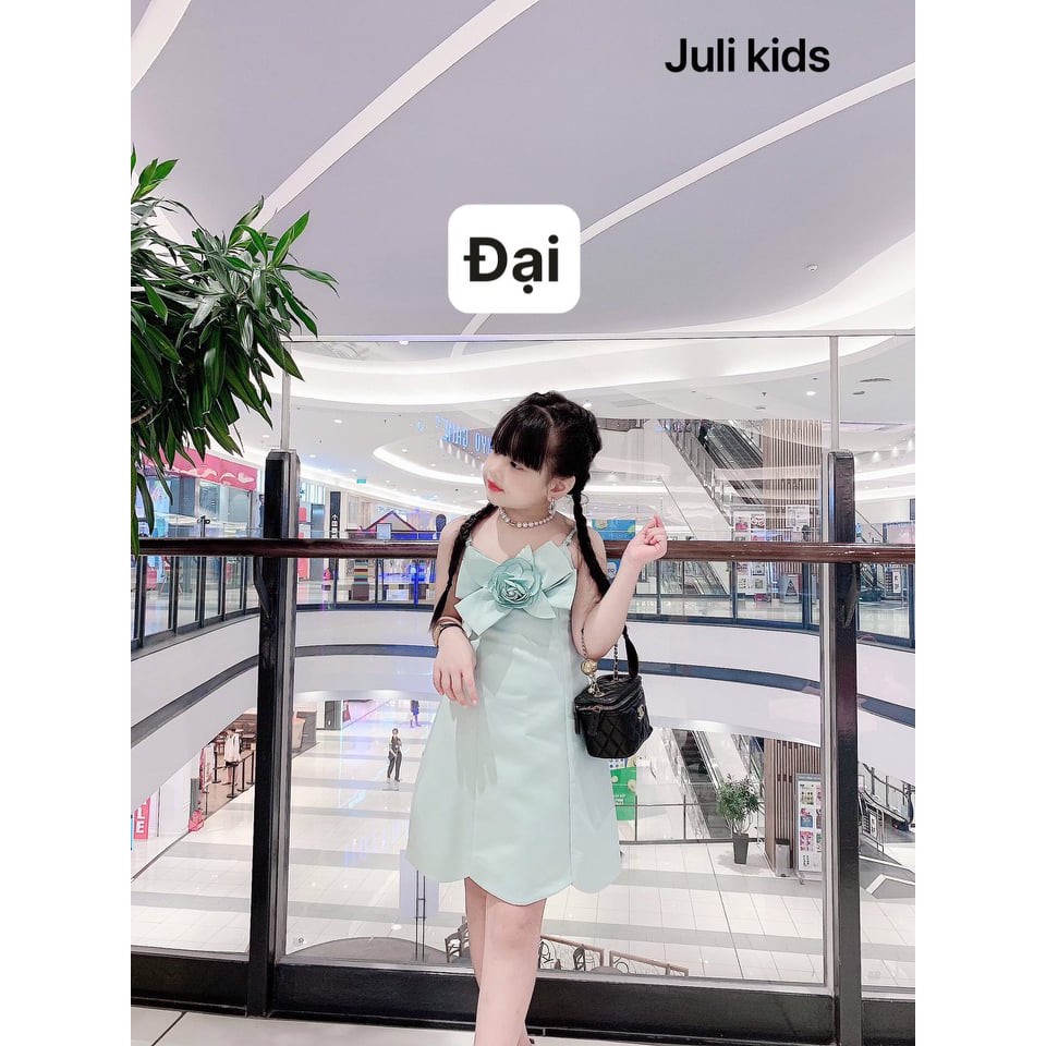 Đầm JULIFA màu xanh ngọc bông hoa