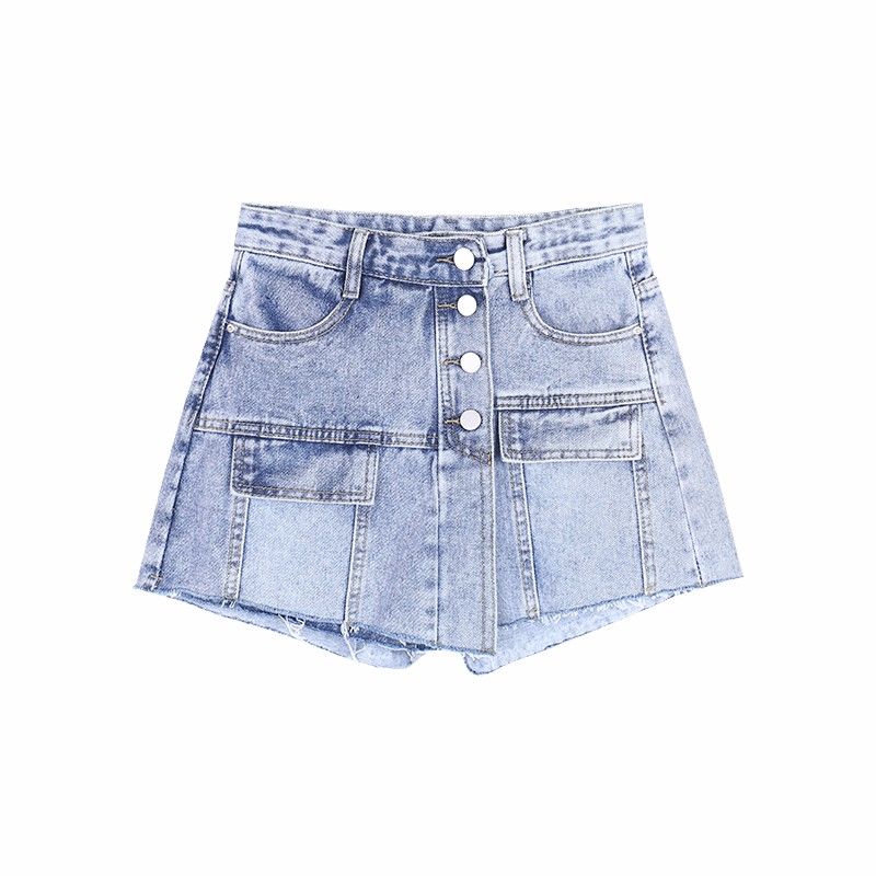 Quần Short Denim Giả Váy Chữ a Lưng Cao Thời Trang Mùa Hè Mới 2020 Dành Cho Nữ | BigBuy360 - bigbuy360.vn