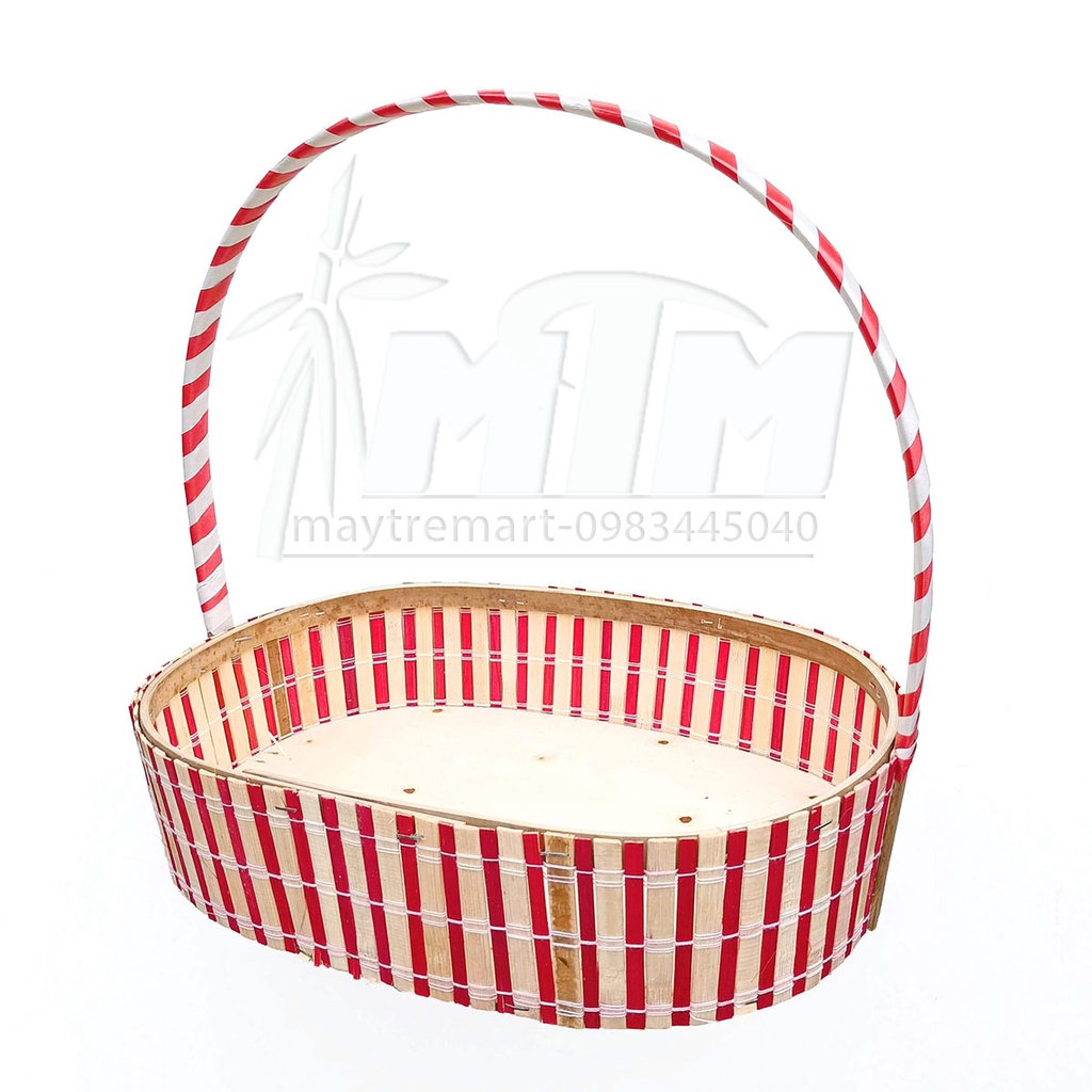 Giỏ tre l Giỏ oval mành l Giỏ gói quà
