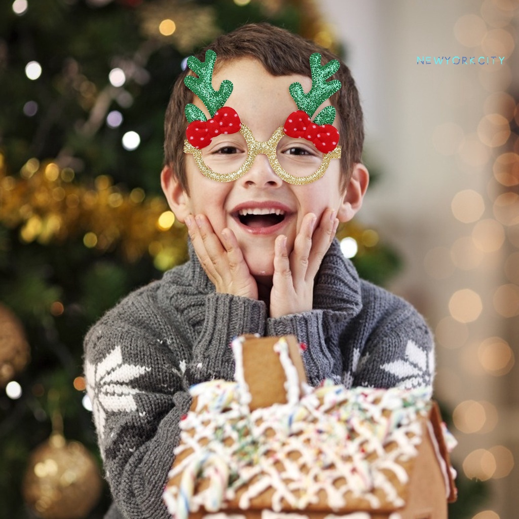 Mắt Kính Nhựa Hình Sừng Hươu Phong Cách Giáng Sinh Độc Đáo