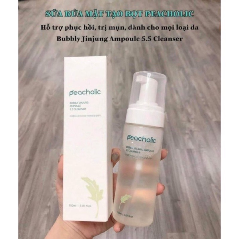 Bộ Đôi Sữa Rửa Mặt Toner Peacholic Làm Dịu Nhẹ Kiềm Dầu Giảm Mụn