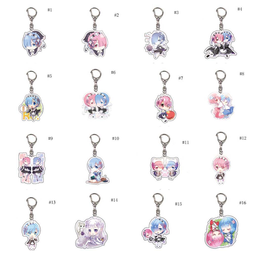 Móc khóa nhân vật hoạt hình Re: Zero xinh xắn