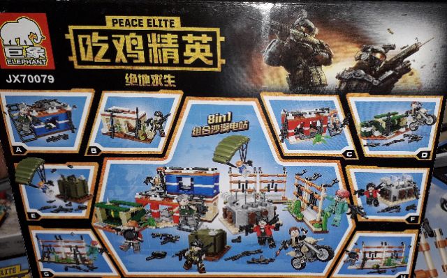 Lắp ráp 1 hộp LegoPubg 70079 có trên 100 chi tiết bằng nhựa ABS